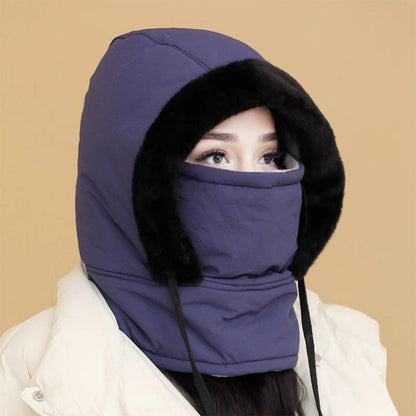 🍂❄️ Höst- & vinterkampanj! 50% REA 💕 Fodrad, tjock termisk mössa med ansiktsmask för män och kvinnor