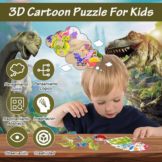 🔥Oferta especial 2025🔥 Rompecabezas de dibujos animados 3D para niños de 25 piezas ✨