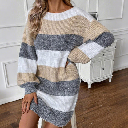 🔥Vinterrea - 50% rabatt🔥 Elegant långärmad stickad klänning för kvinnor