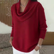 🎁 Hot Sale 49% RABATT 🔥 Elegant og komfortabel genser for kvinner med drapert hals
