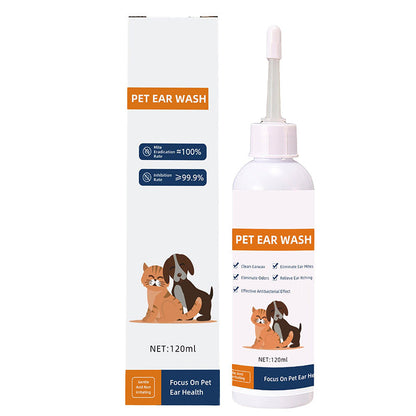 🔥Oferta especial 2025🔥 Limpiador de oídos para mascotas: fórmula suave con aloe calmante para perros y gatos, previene infecciones y olores 🌿👂