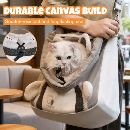 🔥Oferta especial 2025🔥Lindo bolso transportador de mascotas con forma de osito y diseño con abertura para la cabeza.