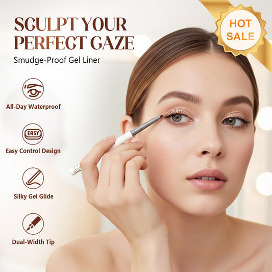 ⏳🔥 ¡57% DE DESCUENTO! ⚡ 💖💖Compre 1 y llévese 2 gratis ⚡ Delineador en gel suave y resistente a las manchas ✨