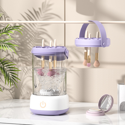 🔥 ¡54% DE DESCUENTO! 🔥 | Limpiador eléctrico automático para brochas de maquillaje – ¡Limpieza rápida y eficaz! 🧖‍♀️✨