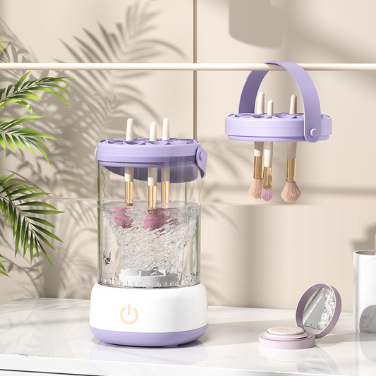 🔥 ¡54% DE DESCUENTO! 🔥 | Limpiador eléctrico automático para brochas de maquillaje – ¡Limpieza rápida y eficaz! 🧖‍♀️✨
