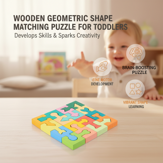 🎉 ¡53% DE DESCUENTO! 🎨 Rompecabezas Geométrico de Madera para Niños Pequeños – ¡Aprende Jugando! 🧩🌟