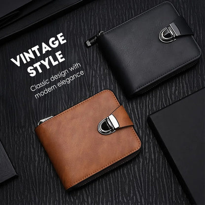 🔥 ¡OFERTA ESPECIAL! ✨👜 Cartera Vintage con Cremallera – estilo clásico, práctica y elegante 💼💖