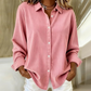 💥 ¡Oferta temporal!💕Camisa casual de manga larga para mujer: textura suave y corte holgado 💕