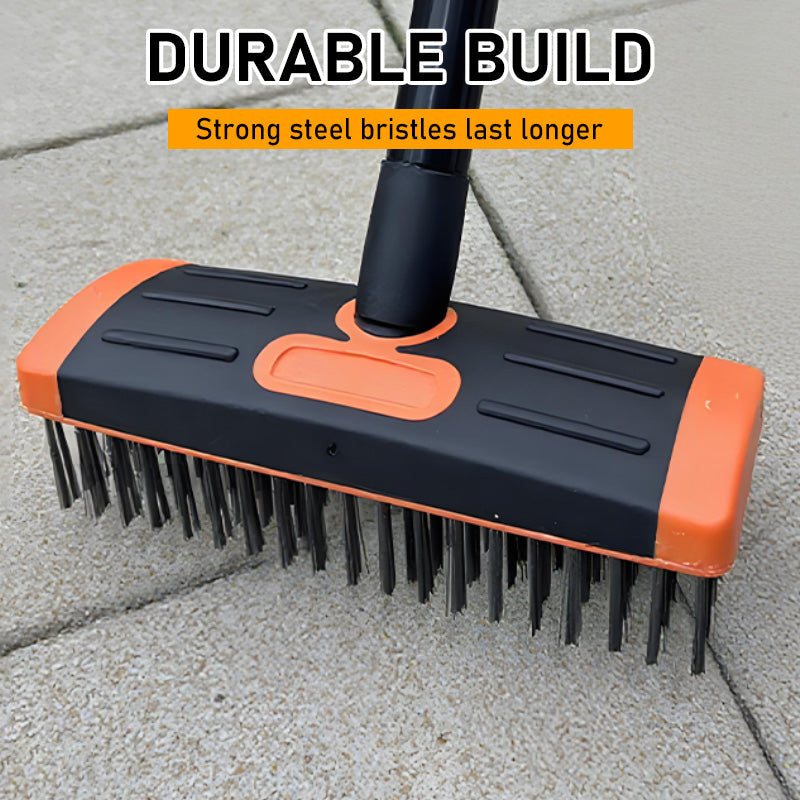 🌿 50 % RABATT NÅ! 🧹 3-i-1-verktøysett for ugressbørster – slitesterke stålbørster, ergonomisk håndtak og perfekt for terrasser, innkjørsler og hagestier 🏡