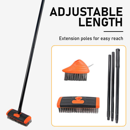 🌿 50 % RABATT NÅ! 🧹 3-i-1-verktøysett for ugressbørster – slitesterke stålbørster, ergonomisk håndtak og perfekt for terrasser, innkjørsler og hagestier 🏡