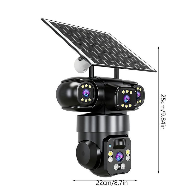 ⏳Tidsbegrenset spesialtilbud⏰6K 9MP utendørs Wi-Fi-sikkerhetskamera | 10x zoom, 3 linser, 360° PTZ | IP66 vanntett, fargenattsyn, toveis lyd, bevegelsessporing