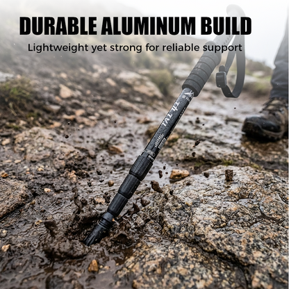 ⛰️ BEGRENSET TID 50% RABATT! ✨ Justerbar turstav i aluminiumslegering – Slitesterk, støtdempende, lett 🌲