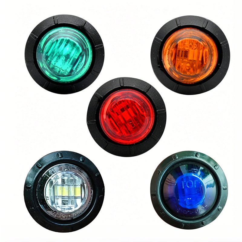 Rundt LED-sidemarkeringslys for lastebiler og busser