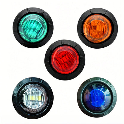 Rundt LED-sidemarkeringslys for lastebiler og busser