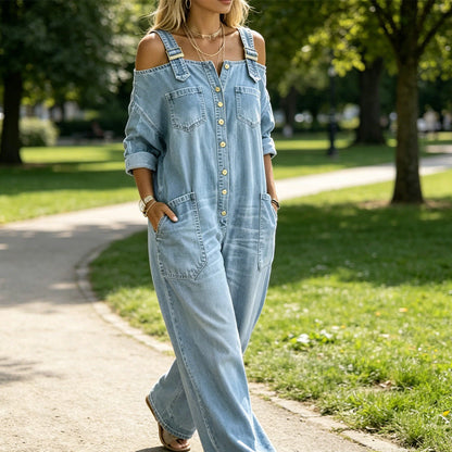 ⏳🔥TIDSBEGRENSET 50 % RABATT! 👗 Løs passform, vide ben og lommer – Uanstrengt komfort og stil ✨