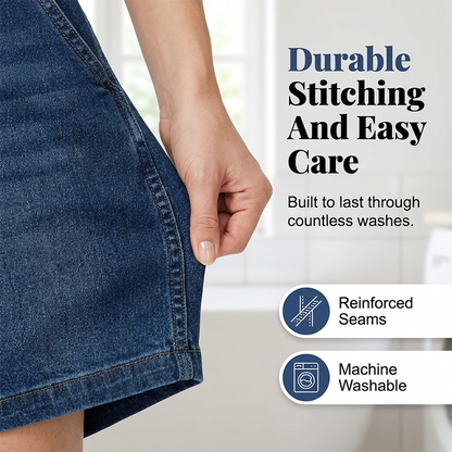 💥✨Tidsbegrenset spesialtilbud med 50% rabatt – Korte, uformelle denim-overalls for damer