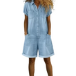 💥✨Tidsbegrenset spesialtilbud med 50% rabatt – Korte, uformelle denim-overalls for damer