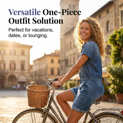 💥✨Tidsbegrenset spesialtilbud med 50% rabatt – Korte, uformelle denim-overalls for damer