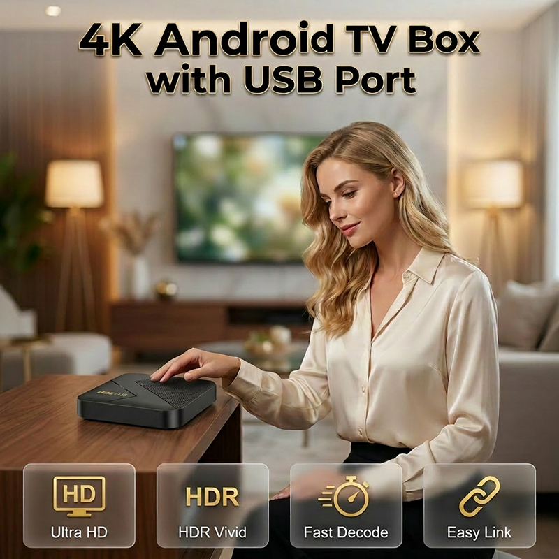 ⏳🔥TIDSBEGRENSET 50 % RABATT! Android TV-boks med Bluetooth