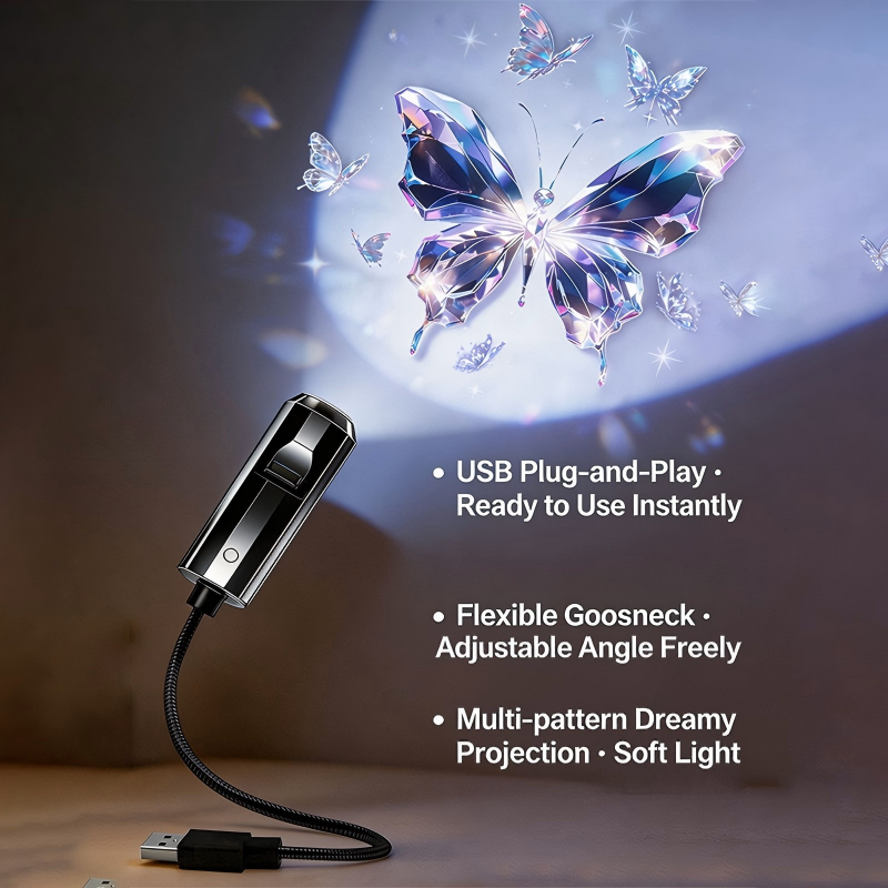 Plug-and-Play HD Galaxy & Ocean Projektor Nattlys 🥳55 000+ fornøyde brukere