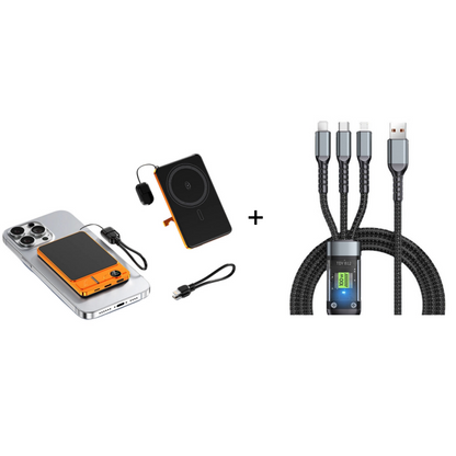 🔋⚡ 22,5 W powerbank – magnetisk, slank, lader opp 3 enheter samtidig!