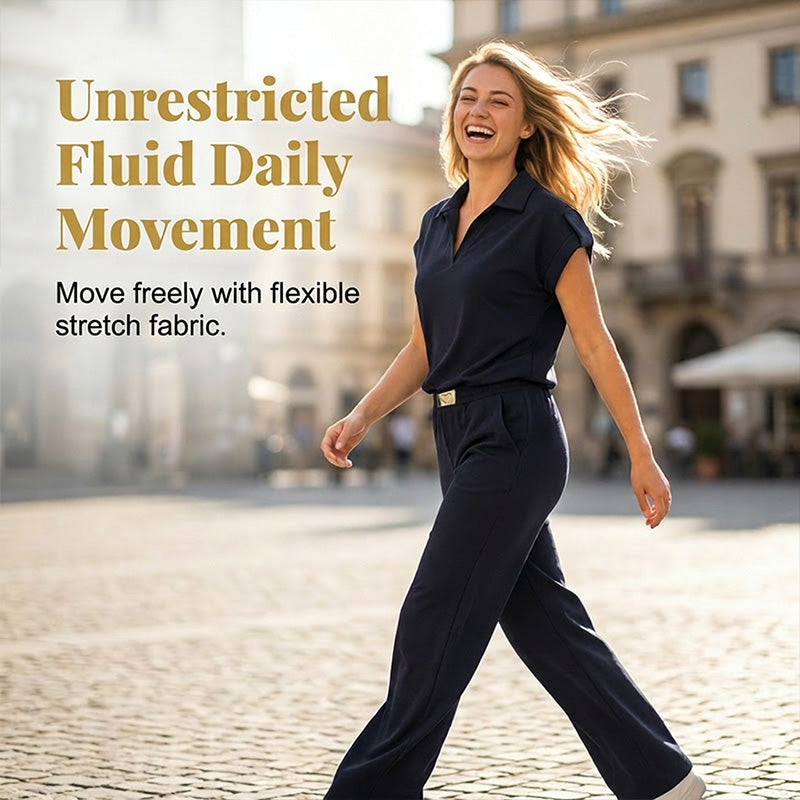 🔥👚 50 % RABATT! 2-delers sett med casual topp og bukser for damer – et uformelt sett i to deler som passer til hverdagsbruk, på kontoret og på reise. 🌸💨