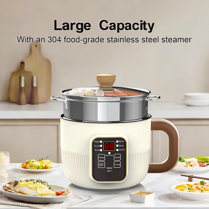 🍲 50 % RABATT I BEGRENSET TID! ✨ Multifunksjonell smart elektrisk gryte – 6 forhåndsinnstilte programmer, forsinkelsestimer, dampkoker 🍜