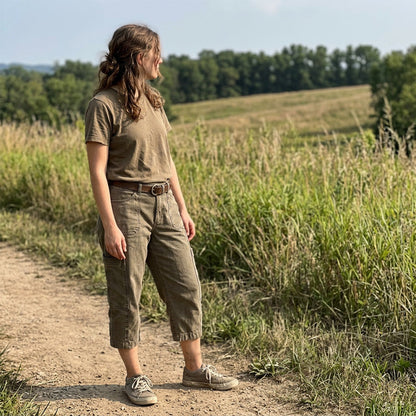 👖NÅ 50 % RABATT✨Avslappede, uformelle capri-bukser i cargostil