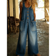 👖Ermeløs vide jumpsuit til dame – avslappet stil, komfort hele dagen✨