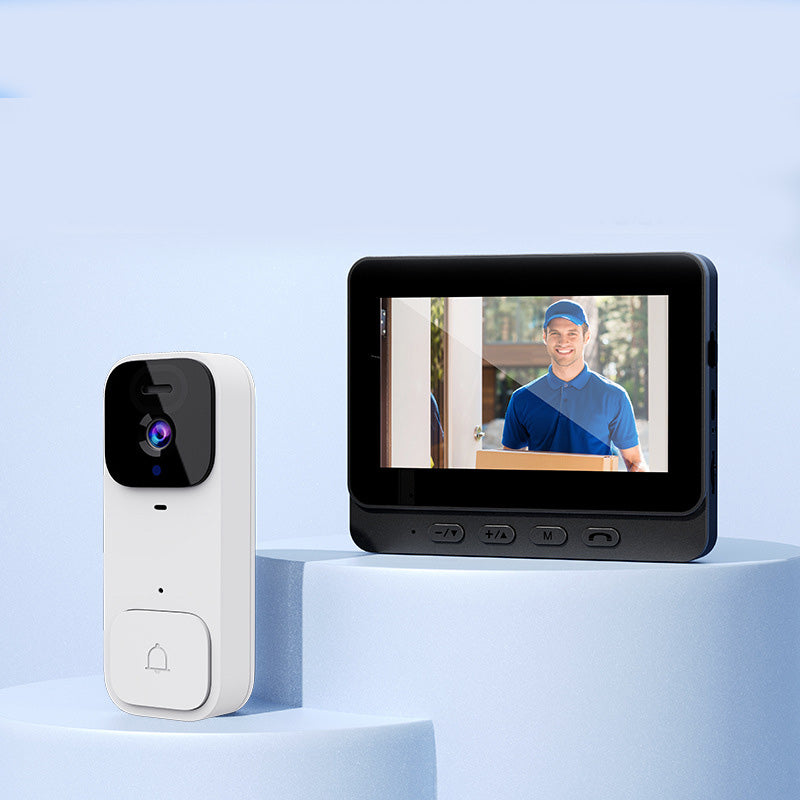 🏠⚡ BEGRENSET TID 50 % RABATT! Smart videoringeklokke med 4,3" skjerm – sanntidsovervåking og toveis samtale 🏡💖