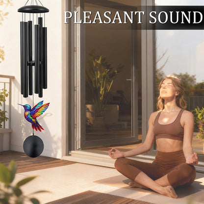 🎵 50 % RABATT I BEGRENSET TID! 💥 Vintage vindklokker i metall | Elegant hagedekor i svart aluminium med fugle- og sommerfugldetaljer for terrasse og veranda