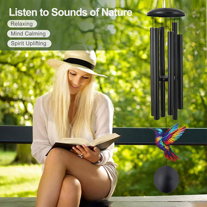 🎵 50 % RABATT I BEGRENSET TID! 💥 Vintage vindklokker i metall | Elegant hagedekor i svart aluminium med fugle- og sommerfugldetaljer for terrasse og veranda