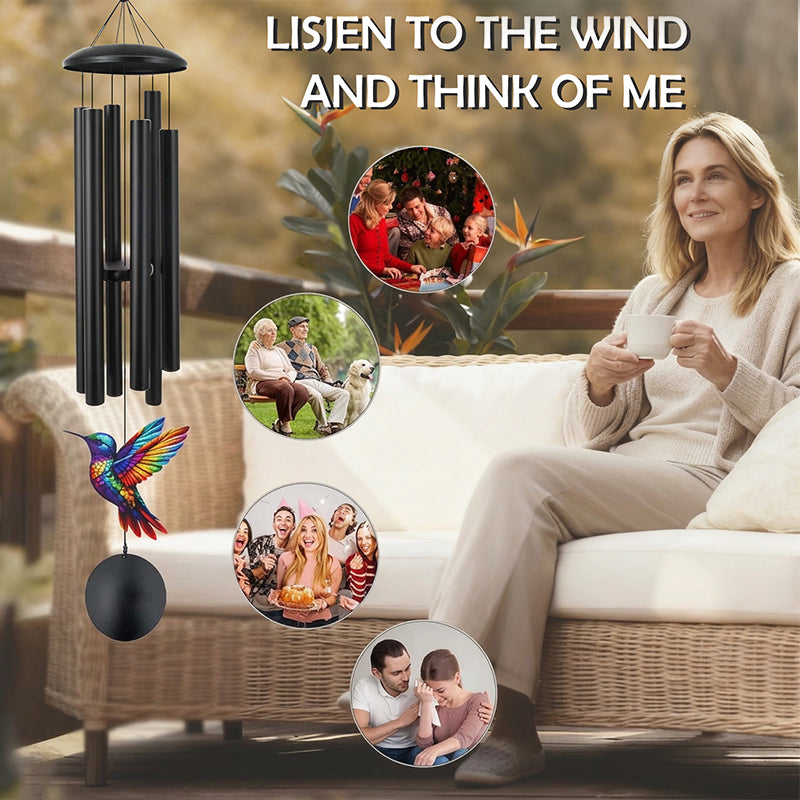 🎵 50 % RABATT I BEGRENSET TID! 💥 Vintage vindklokker i metall | Elegant hagedekor i svart aluminium med fugle- og sommerfugldetaljer for terrasse og veranda