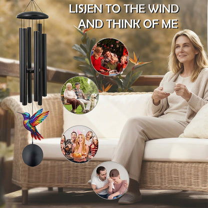 🎵 50 % RABATT I BEGRENSET TID! 💥 Vintage vindklokker i metall | Elegant hagedekor i svart aluminium med fugle- og sommerfugldetaljer for terrasse og veranda