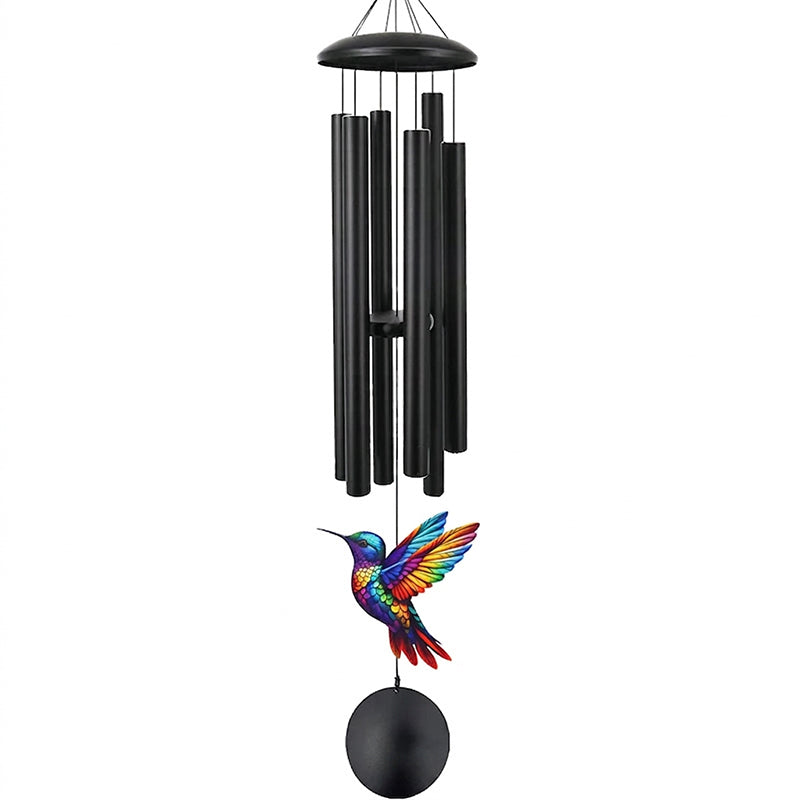 🎵 50 % RABATT I BEGRENSET TID! 💥 Vintage vindklokker i metall | Elegant hagedekor i svart aluminium med fugle- og sommerfugldetaljer for terrasse og veranda