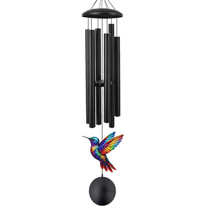 🎵 50 % RABATT I BEGRENSET TID! 💥 Vintage vindklokker i metall | Elegant hagedekor i svart aluminium med fugle- og sommerfugldetaljer for terrasse og veranda