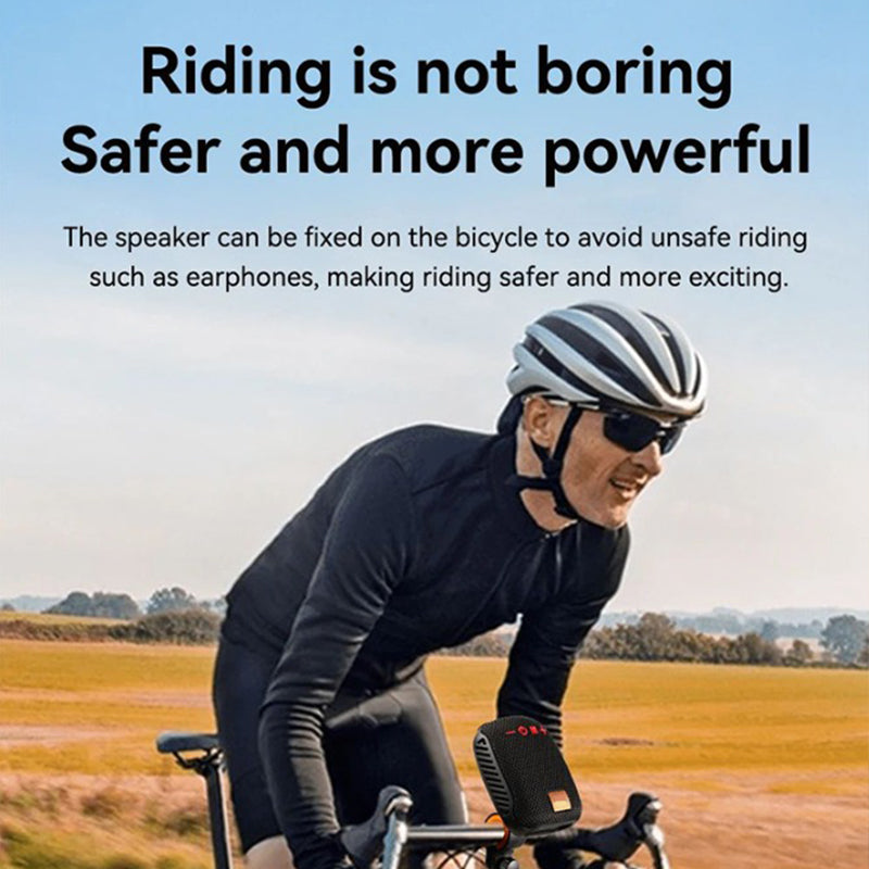 🚴‍♂️🎵 Vanntett Bluetooth-høyttaler for sykkel – IPX5, TWS-stereo, håndfrie samtaler. Sikker montering, 70 m rekkevidde. Sykle med rytmer! 🔊✨