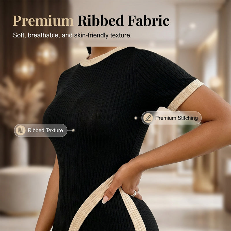 ✨🔥 50 % RABATT! Asymmetrisk strikkesett med Palazzo-bukser – Moderne og elegant stil