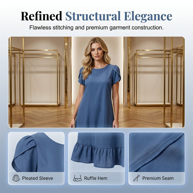 👗✨ Elegant vasket denimkjole – uanstrengt eleganse til hverdagen 💙