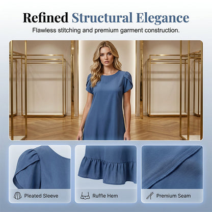 👗✨ Elegant vasket denimkjole – uanstrengt eleganse til hverdagen 💙
