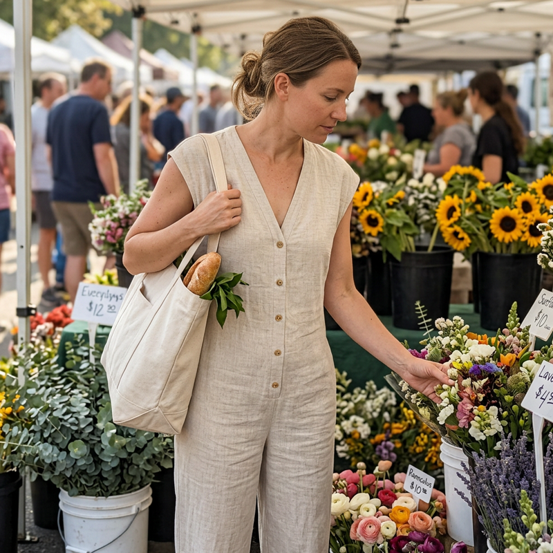 👗☀️Sommerkjole med ermer og knapper for dame – uanstrengt sommersjikk ✨