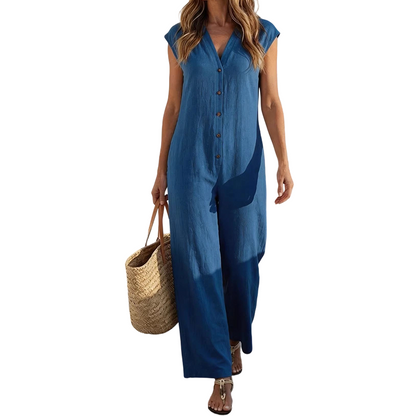 👗☀️Sommerkjole med ermer og knapper for dame – uanstrengt sommersjikk ✨