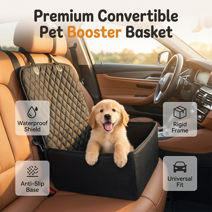 🐶🚗 Konvertibelt bilsetetrekk og boosterkurv til hund – Hold hunden din trygg og bilen din ren✨
