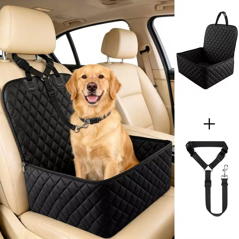 🐶🚗 Konvertibelt bilsetetrekk og boosterkurv til hund – Hold hunden din trygg og bilen din ren✨