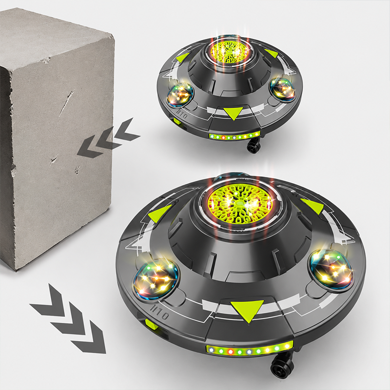 🛸 50 % RABATT I BEGRENSET TID! 💥 Smart roterende UFO-boblemaskin – 360° rotasjon, RGB-lys, unngåelse av hindringer ✨