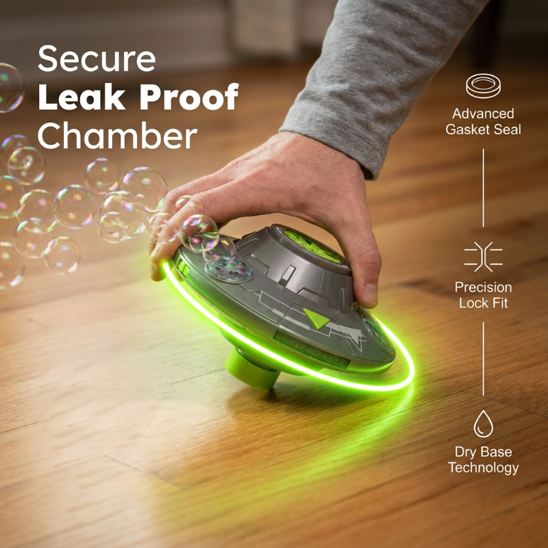 🛸 50 % RABATT I BEGRENSET TID! 💥 Smart roterende UFO-boblemaskin – 360° rotasjon, RGB-lys, unngåelse av hindringer ✨