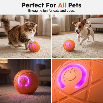 ⏰🔥BEGRENSET TID 50 % RABATT!🔥50 000+ SOLGT! 🐾 AUTOMATISK SPRETTENDE SMART KJÆLEDYRBALL MED FJERNKONTROLL – 3 interaktive moduser | Tyggesikker E-TPU | USB-C oppladbar 🎾