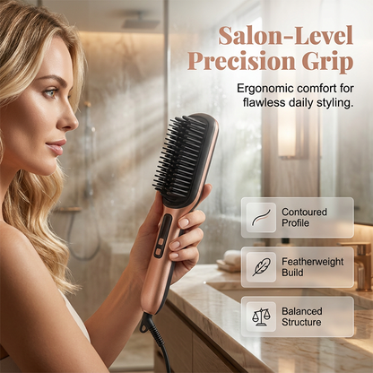 💇‍♀️Negativ ion 2-i-1 rettetangbørste – krusfritt, raskt stylingverktøy for håret ✨