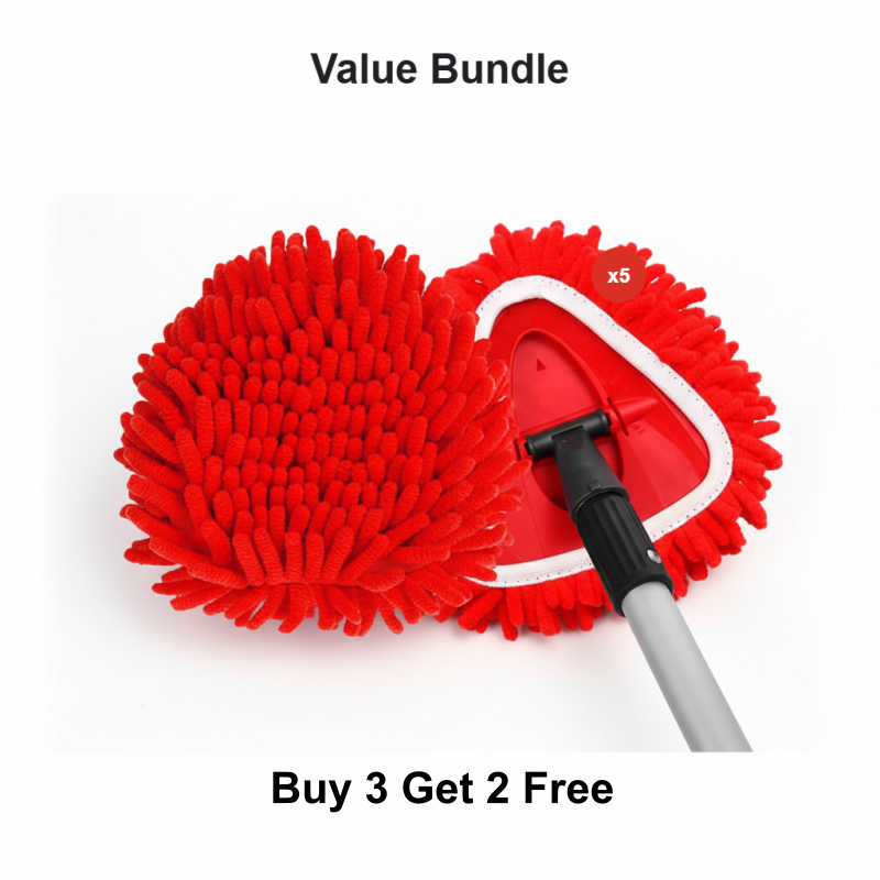 🧹 Chenille spinnmoppehode – ultraabsorberende mikrofiberrefillpads | Våt og tørr bruk | Maskinvaskbar | Passer de fleste spinnmopper ✨