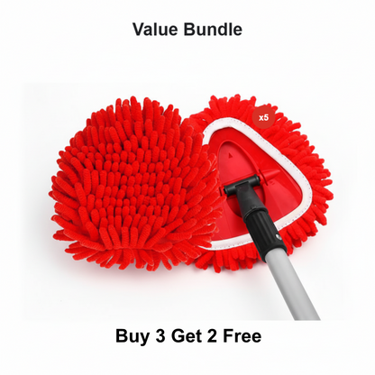 🧹 Chenille spinnmoppehode – ultraabsorberende mikrofiberrefillpads | Våt og tørr bruk | Maskinvaskbar | Passer de fleste spinnmopper ✨
